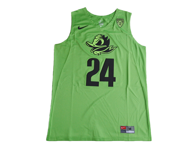 2017 Oregon Ducks Dillon Brooks #24 College Basketball Jersey - Electric Green->ncaa teams->NCAA Jersey